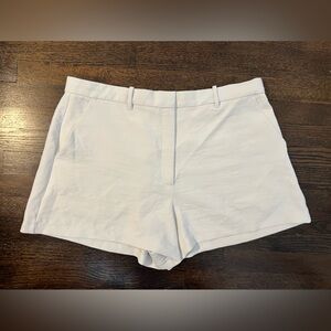 White tailored shorts